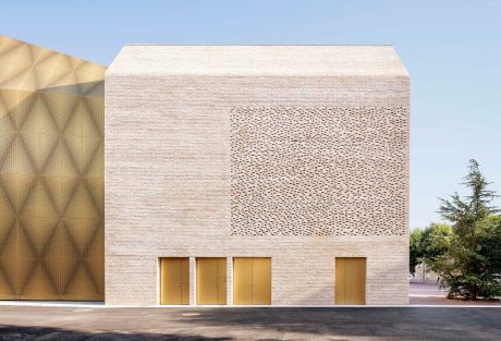 Cinema le grand Palais. Brick Award 22 Category "Sharing public spaces". antonio virga architecte. North facade of the cinema