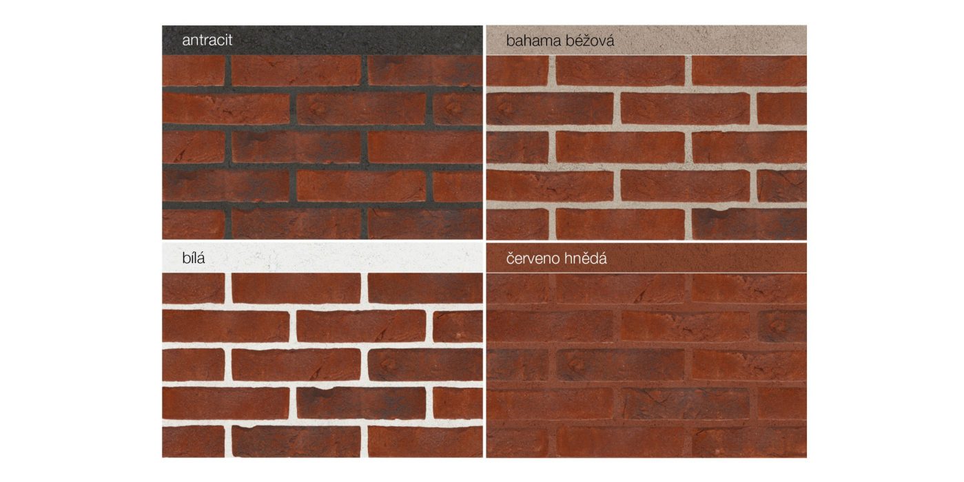 Spáry lícových cihel Terca - set spár (4 ks)