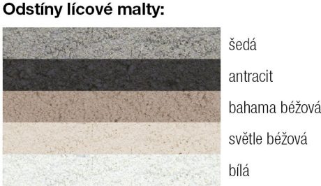 Odstíny lícové malty | Terca