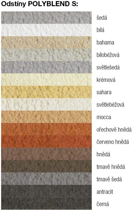 Odstíny POLYBLEND S | Spárovací hmoty